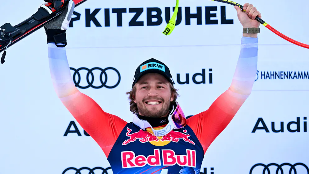 Kitzbühel. Les Suisses «battus» en descente, mais Monney sauve les meubles