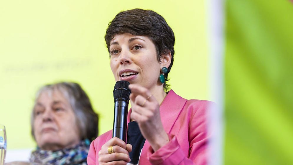 Grünen-Präsidentin Lisa Mazzone kritisierte an der DV die Klimapolitik des Bundes scharf.