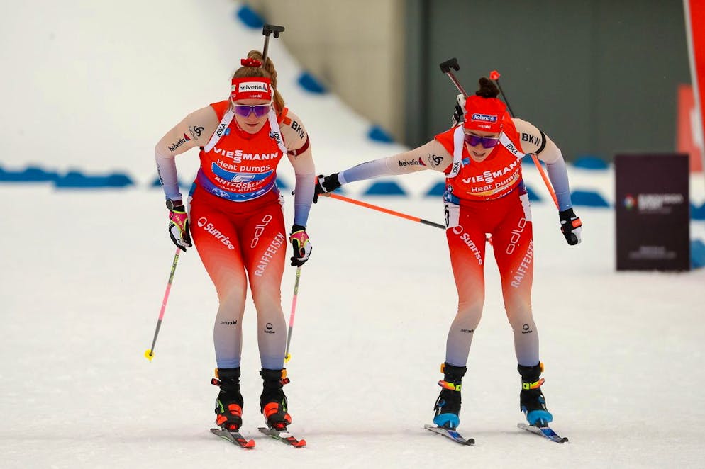 Amy Baserga (sinistra) lanciata da Aita Gasparin 