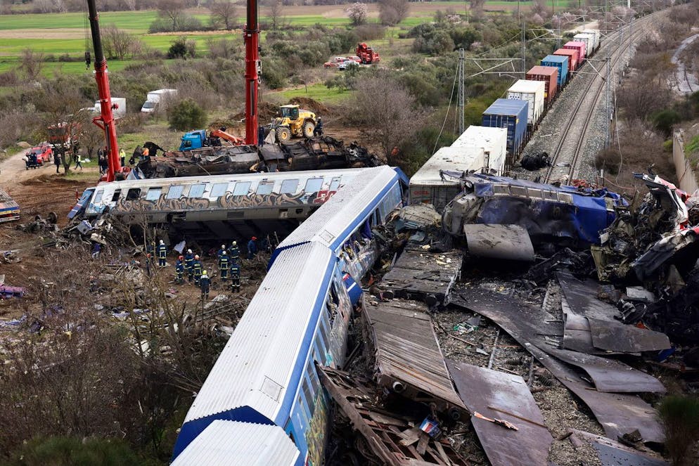 Le 28 février 2023, peu avant minuit, un train de passagers reliant Athènes à Thessalonique (nord) avait heurté frontalement un convoi de marchandises (archives).