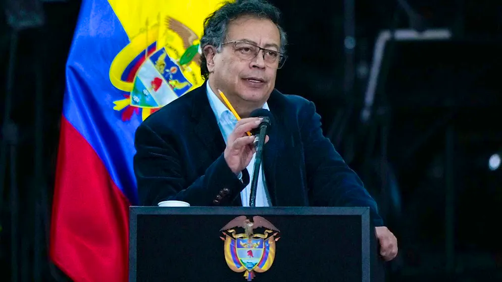 ARCHIVE - Colombian President Gustavo Petro speaks at an event in Bogota. Photo: Fernando Vergara/AP/dpa