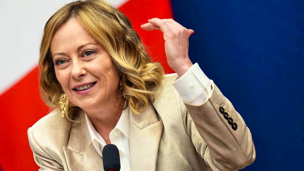 ARCHIVE - Giorgia Meloni, Prime Minister of Italy, at a press conference in Rome. Photo: Alessandra Tarantino/AP/dpa/Archive image