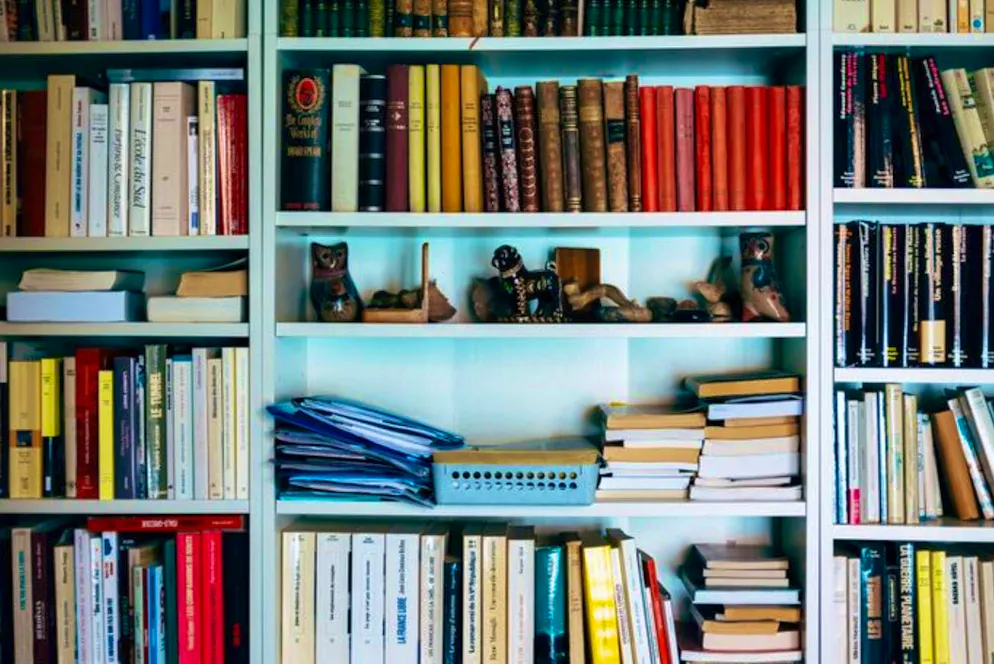 Author's tip: Leave a few favorite pieces on the shelf and give the rest away.