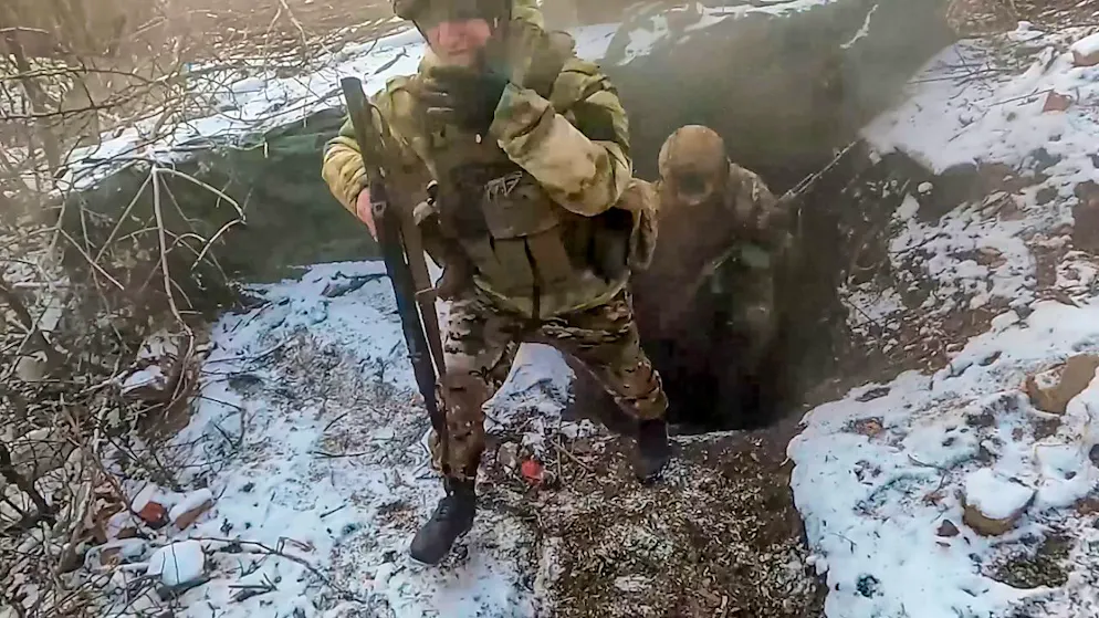 Hier wurde ein ukrainischer Soldat am 16. Januar 2025 von russischen Soldaten gefangen genommen.