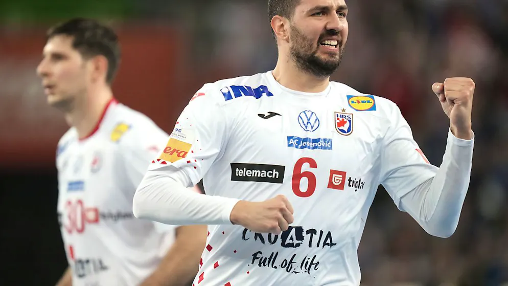 Kroatiens Mario Sostaric feiert den Einzug in die Viertelfinals