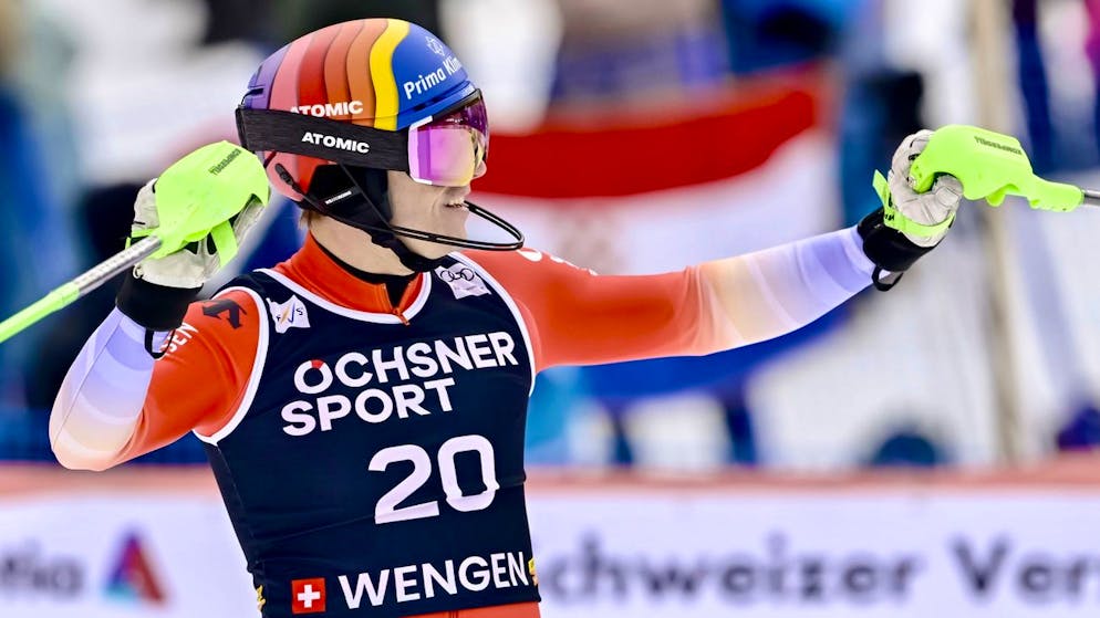 Tanguy Nef (ici à Wengen) vit actuellement la meilleure période de sa carrière.