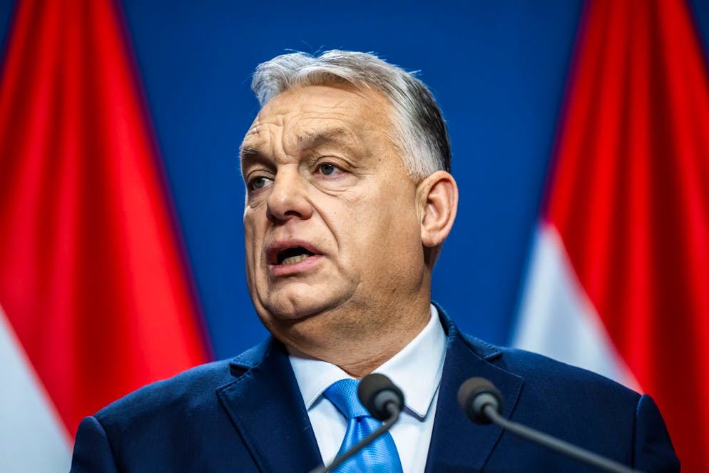 Hungarian's Ministerial President Viktor Orban Blocke Wochenlang Eine Eu-Mentscheidung Zur Verlängerung von Russia Sanction. (Archiv image)