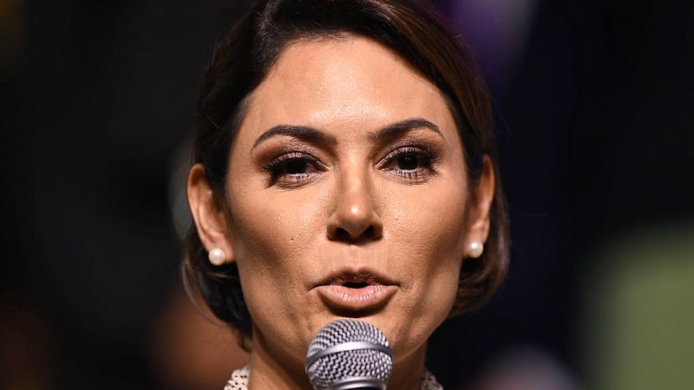 Michelle Bolsonaro, moglie dell'ex presidente del Brasile Jair Bolsonaro (foto d'archivio)