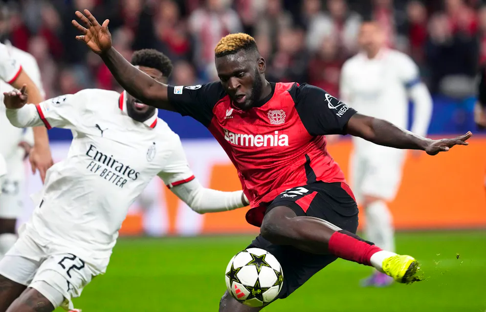 Der Nigerianer spielt seit Sommer 2023 in Leverkusen.