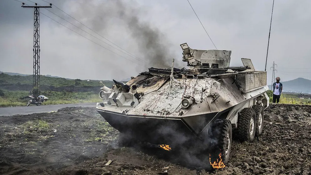 D'intenses rafales de tirs résonnaient dimanche soir dans le centre de Goma (archives).