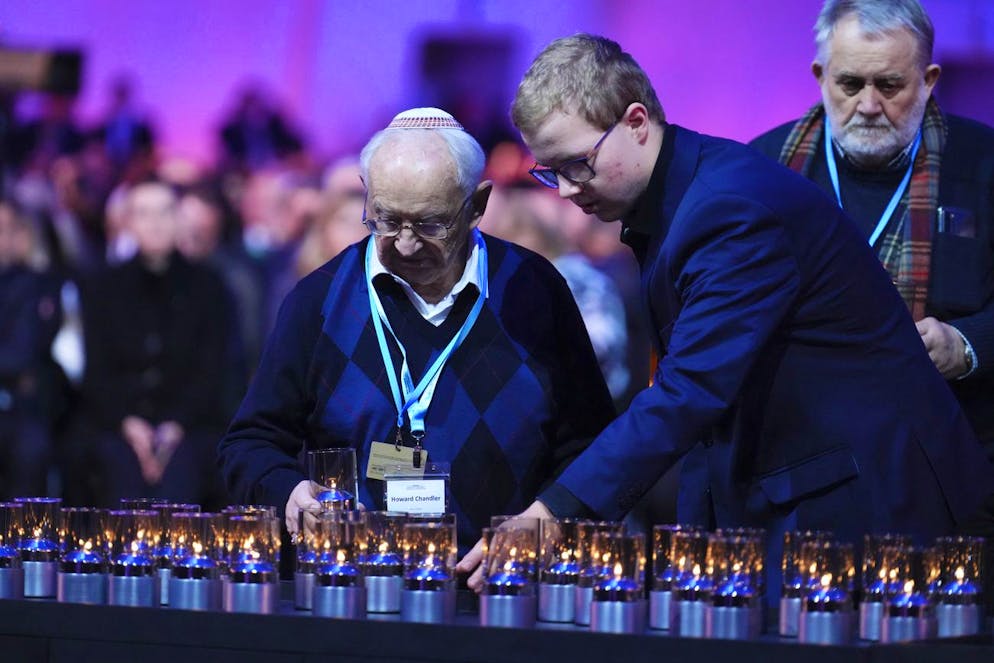 I sopravvissuti Janina Iwanska, Tova Friedman e Leon Weintraub sono impegnati a richiamare le guerre in corso e il massacro di Hamas del 7 ottobre.