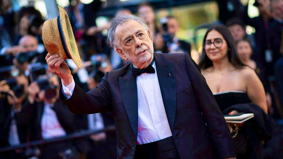 Francis Ford Coppola presents his film "Megalopolis" in Cannes.