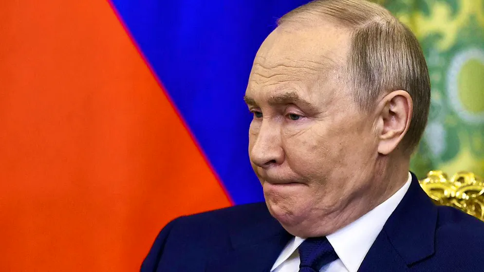 Russian President Vladimir Putin presents himself as an apostle of peace. (archive picture)