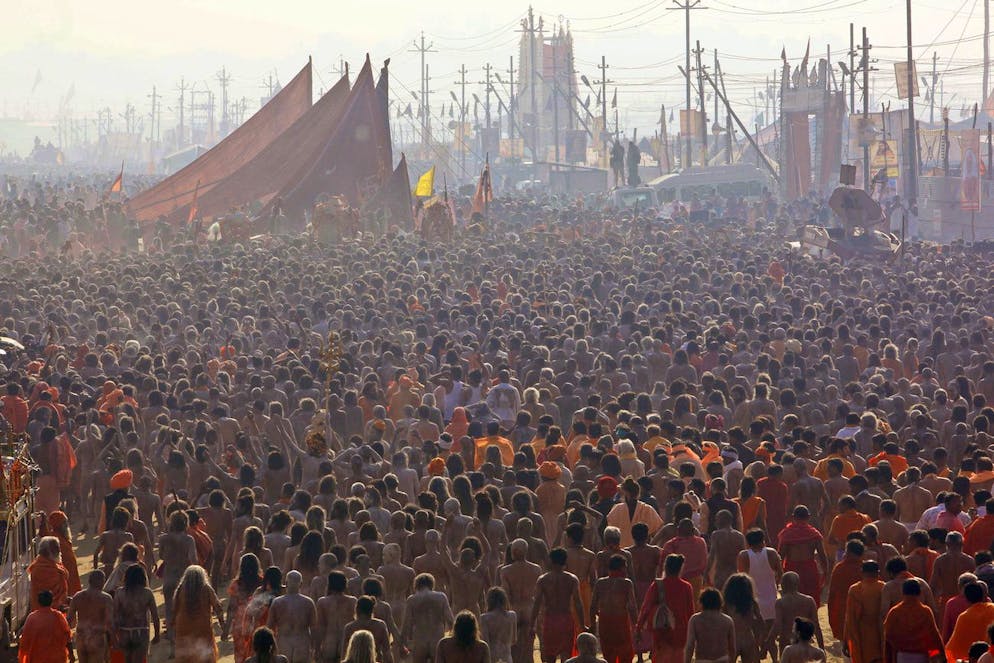 Le pèlerinage hindou de la Kumbh Mela est le plus grand rassemblement religieux au monde. 