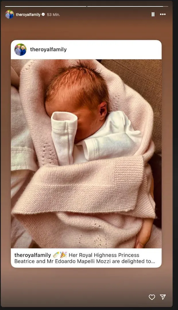 New addition to the British royal family Beatrice of York welcomes her