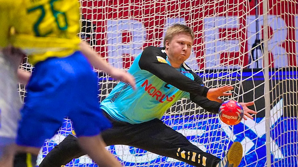 Almost impossible to overcome: Denmark's goalie Emil Nielsen