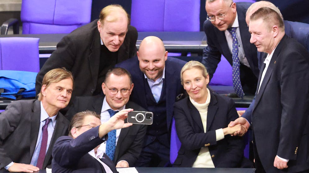 Scandal in the German Bundestag. AfD celebrates a 