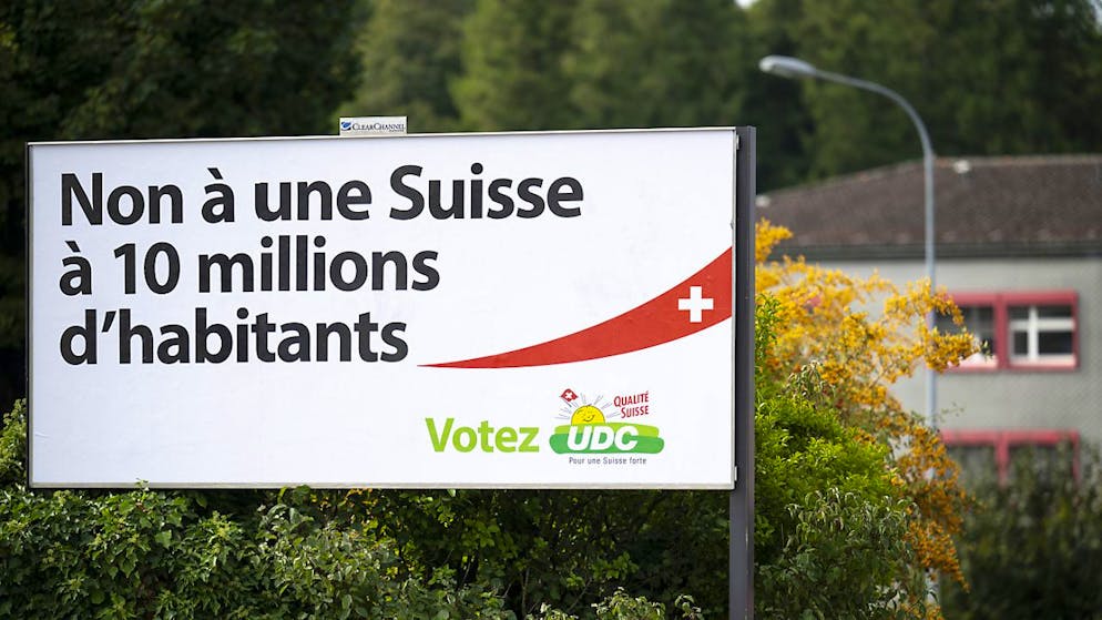 L'initiative de l'UDC pour la durabilité réclame un contrôle strict de l'immigration. La population résidante permanente de la Suisse ne doit pas dépasser dix millions de personnes d'ici 2050 (archives).