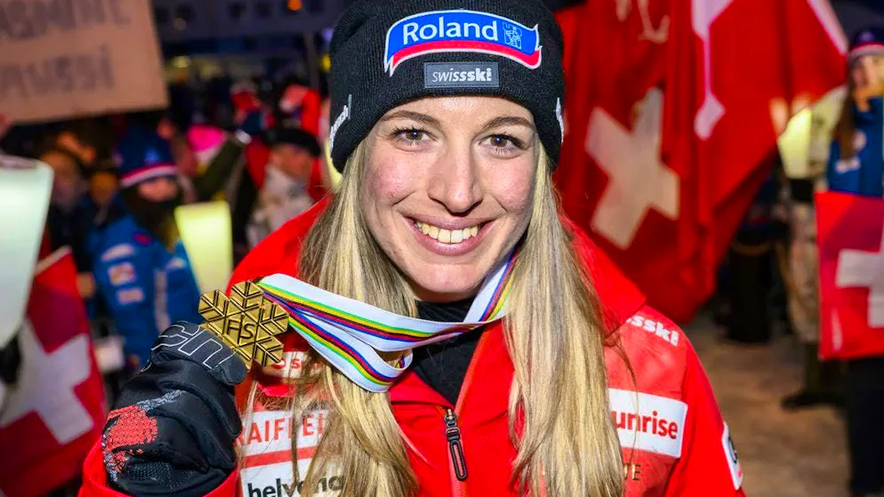 Jasmine Flury will not be able to defend her World Championship gold medal.