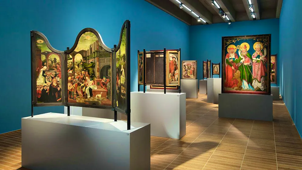 The Kunstmuseum Basel reveals surprising backs of paintings - Gallery. In some old masterpieces, it is difficult to tell which is the front and which is the back, as shown by the example of the three saints in the painting (right), who have to give way to the Nativity on the front when the painting is hung.