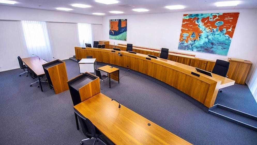 The courtroom of the Lucerne cantonal court, the court of second instance in the canton of Lucerne. (archive photo)