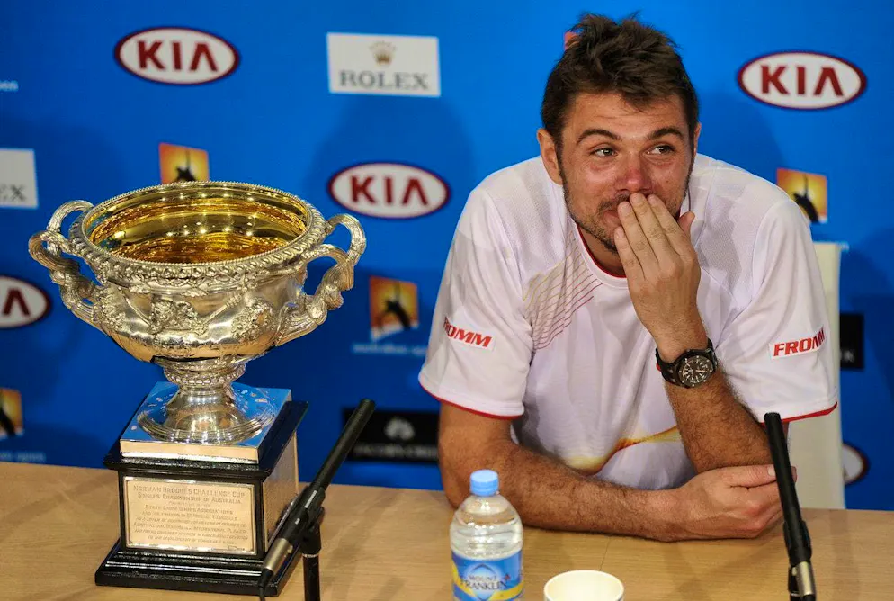 Stan Wawrinka in 2014 after his first Grand Slam triumph.