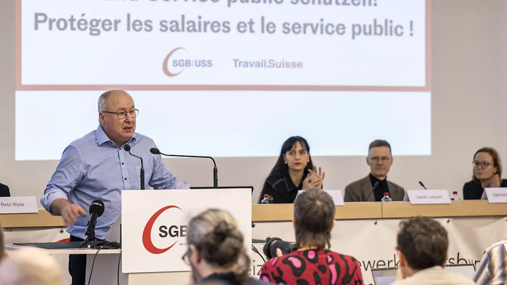 Pierre Yves Maillard, président de l'USS, soutient l'ouverture vis-à-vis de l'UE, pour autant qu'elle bénéficie aux travailleurs.