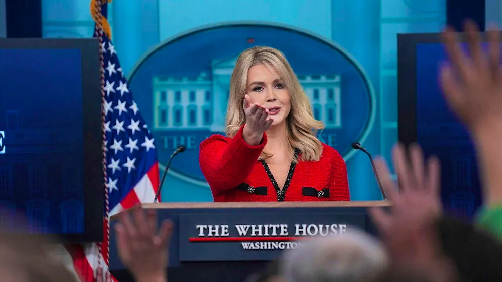 White House Press Secretary Karoline Leavitt speaks during a press briefing at the White House. Photo: Evan Vucci/AP/dpa