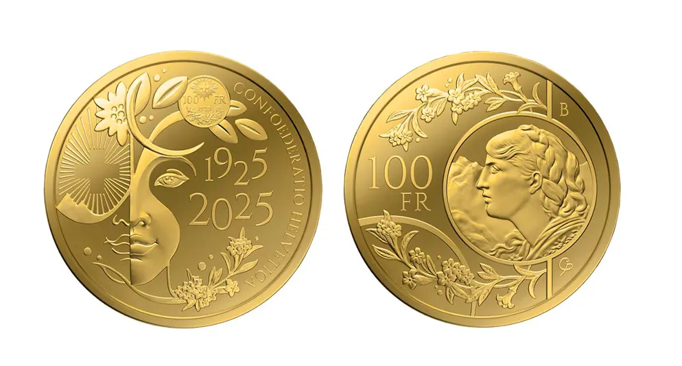 The new edition of the 100-franc Vreneli is based on the original.