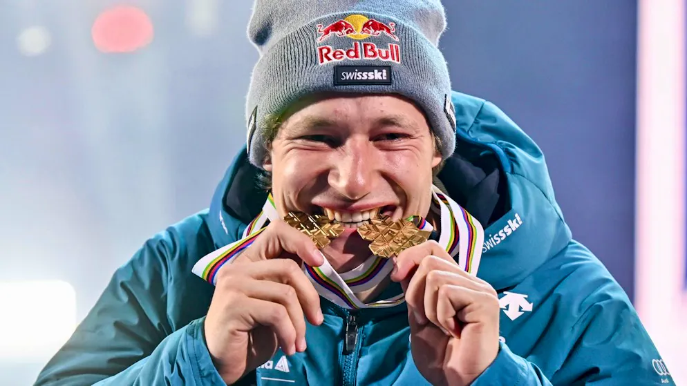 Double champion du monde en titre (en descente et en géant), Marco Odermatt sera l’homme à battre à Saalbach.