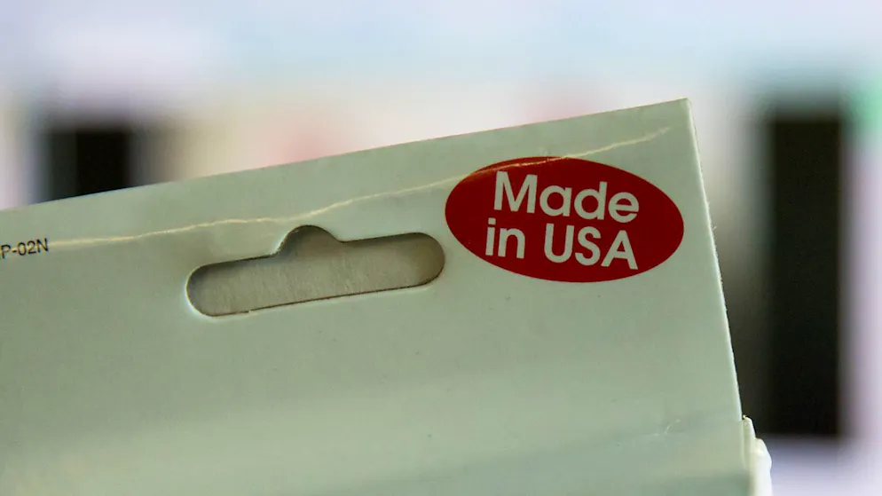 ARCHIV - «Made in USA» ist auf einer Verpackung zu lesen. Foto: Kay Nietfeld/dpa