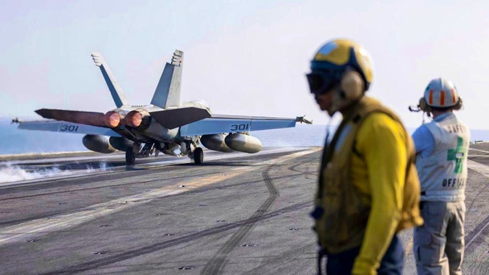 HANDOUT - In this photo provided by U.S. Africa Command, the U.S. military conducts coordinated airstrikes against Islamic State militants in Somalia. Photo: Uncredited/U.S. Africa Command/AP/dpa - ATTENTION: For editorial use only and only with full attribution to the above credit