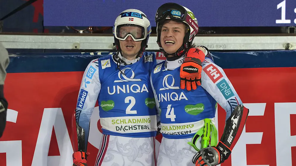 Zweimal breite Brust, einmal Hoffnung - Gallery. Zwei aus der starken norwegischen Techniker-Gruppe: Henrik Kristoffersen (links) und Alexander Steen Olsen