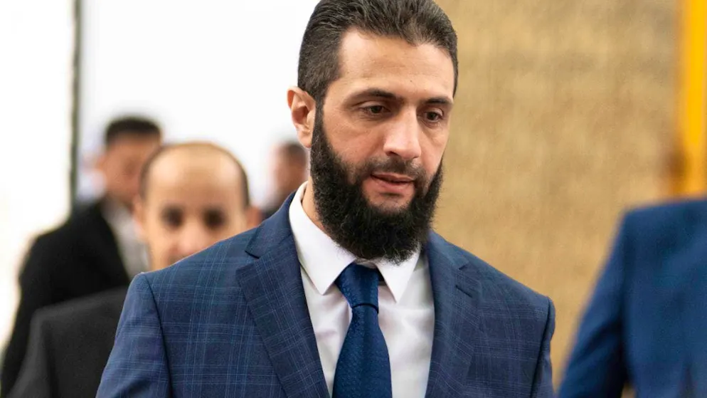 ARCHIVE - Syria's interim president Ahmed al-Sharaa at the presidential palace in Damascus. Photo: Mosa'ab Elshamy/AP/dpa/Archive photo