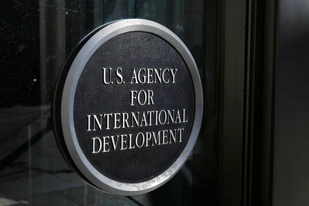 Un panneau est affiché à l'Agence américaine pour le développement international USAID à Washington DC. Le président Donald Trump et Elon Musk ont signalé des changements majeurs pour l'agence. (archive)