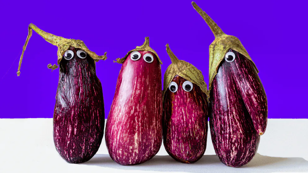 Die Aubergine sollte man im Chat mit Arbeitskollegen besser nicht verwenden.
