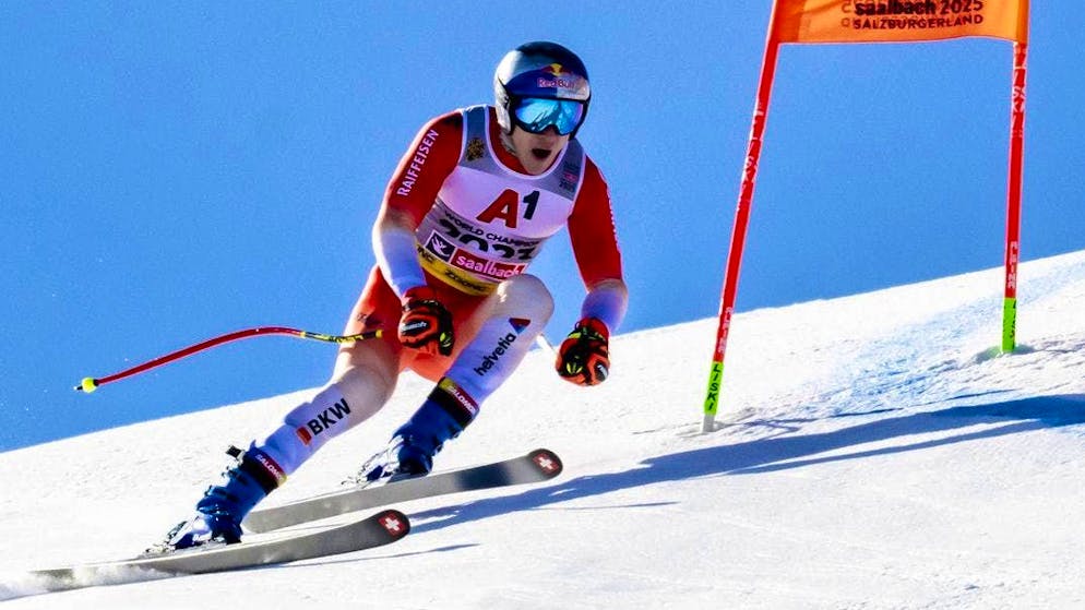 Marco Odermatt finishes in 5th place in the first training session for the World Championship downhill.