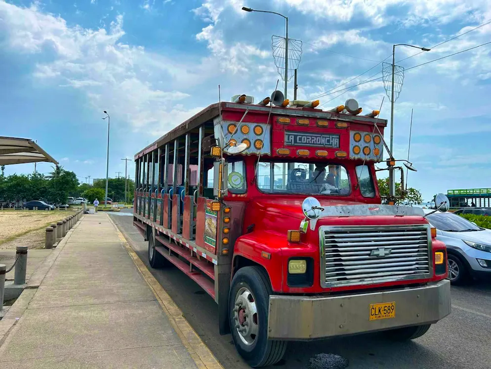 Cartagena. Party bus, Colombian style.