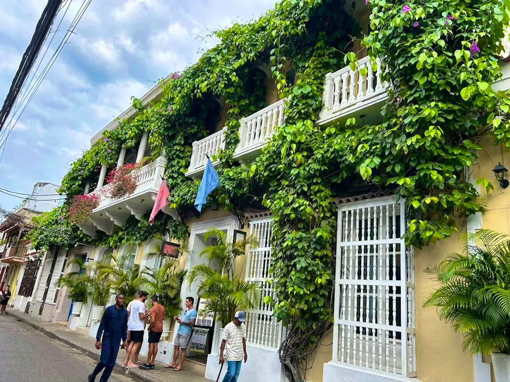 Cartagena. Beautiful houses in the old town. These are in high demand on the real estate market.