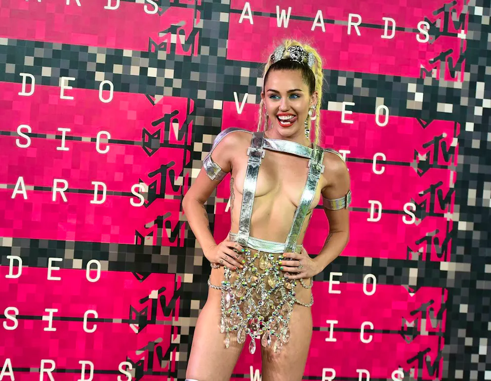 Nude scandals: Miley Cyrus. Two years later, she appeared again at the MTV Music Awards in a skimpy dress.