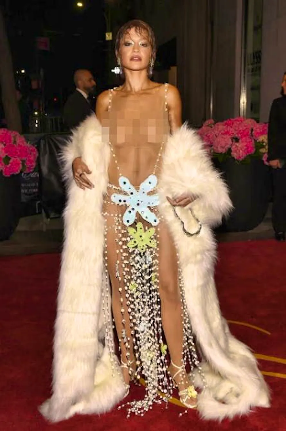 The dress Rita Ora wore at the Met Gala 2024 had a lot shimmering through. 