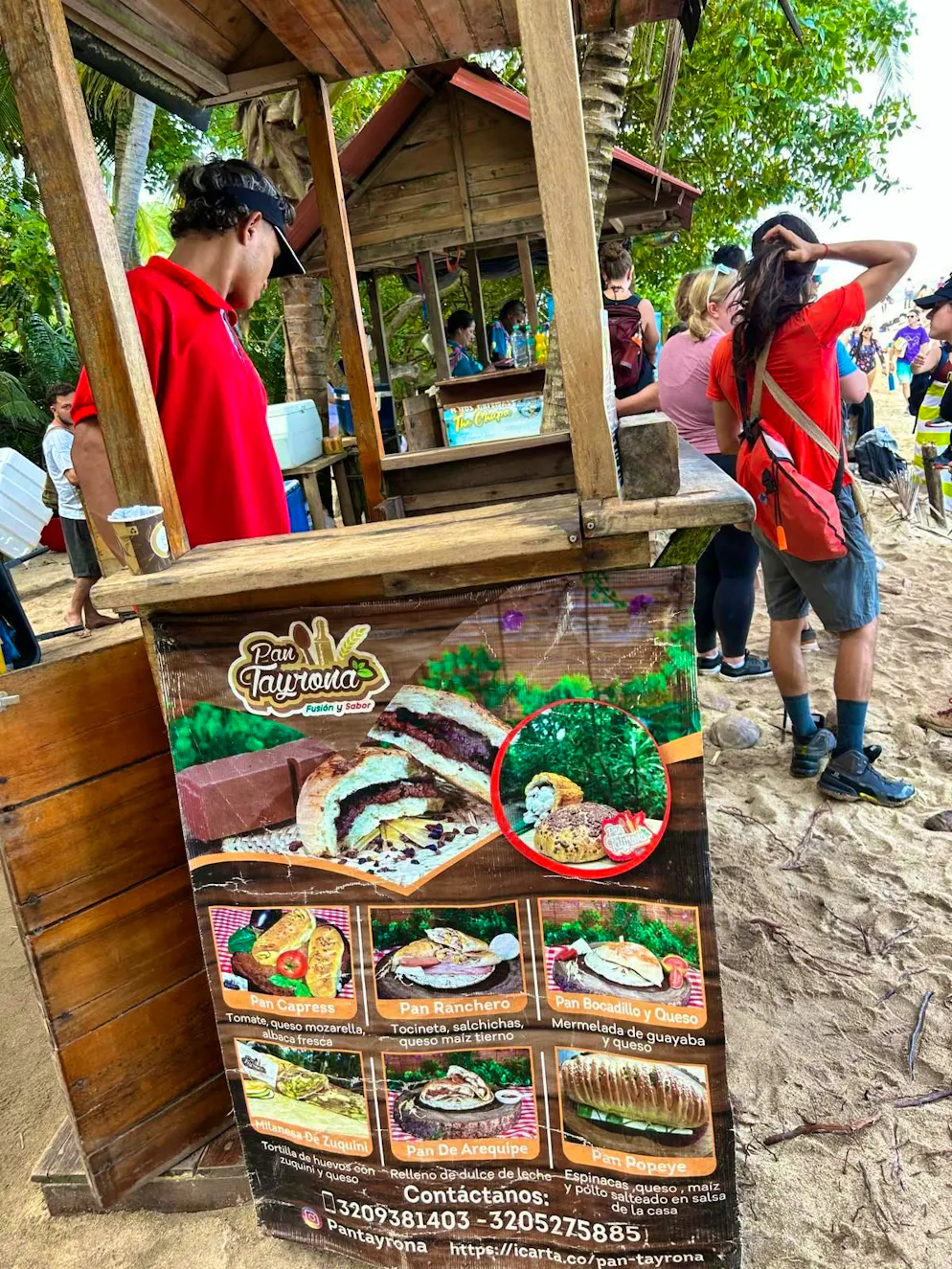 Tayrona National Park. The park also caters for small and large appetites.