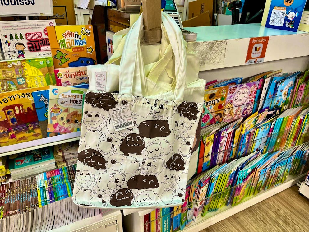 A hippo girl as a box office hit: the Moo Deng phenomenon - Gallery. Shopping with Moo Deng - tote bags like these make it possible.