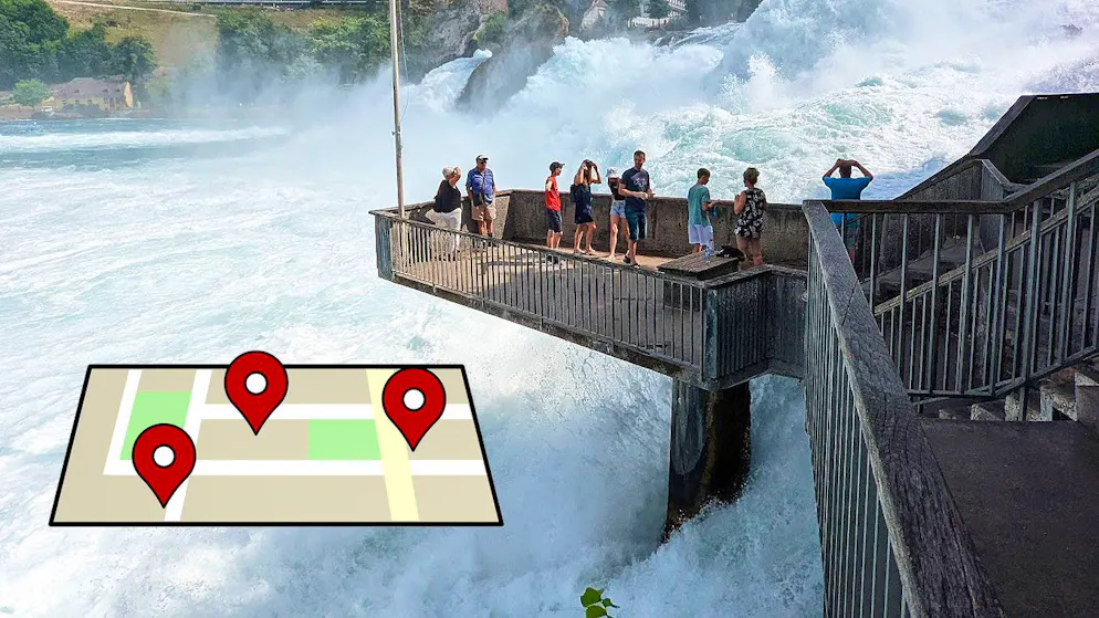 Der Rheinfall von Schaffhausen gehört zu den beliebtesten Sehenswürdigkeiten auf Google Maps.