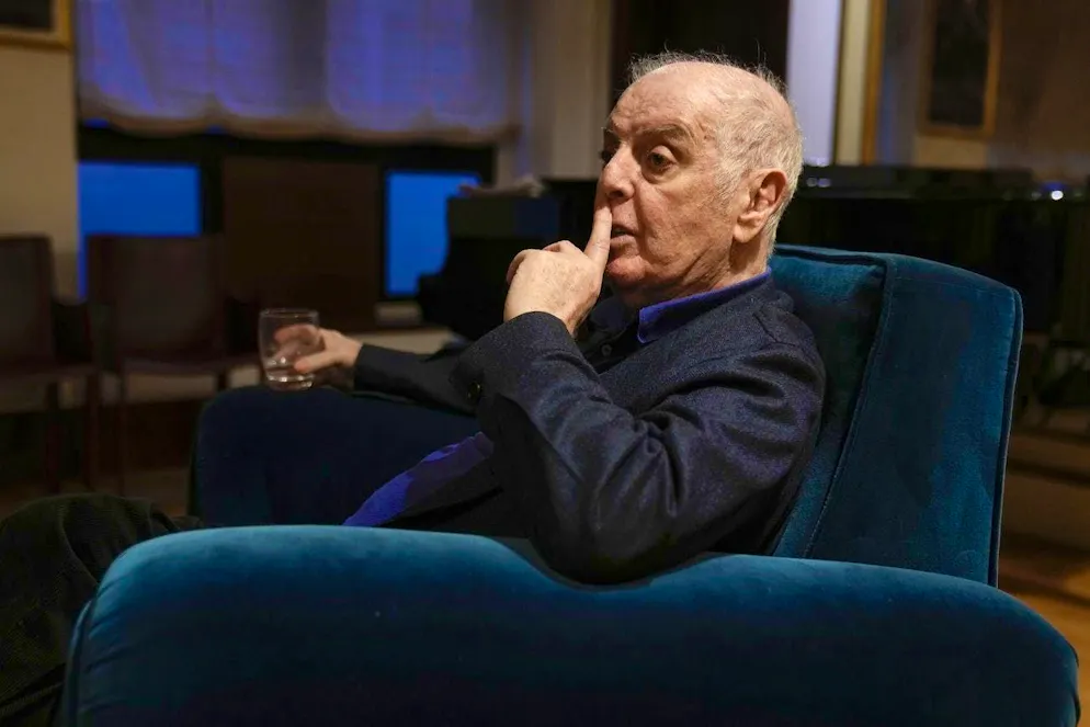 Daniel Barenboim during an interview at La Scala in Milan in February 2023.