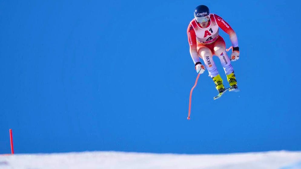 Stefan Rogentin was among the fastest in training for the World Championship downhill on Wednesday.