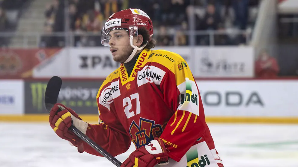 Der Bieler Yanick Sablatnig durfte gegen Finnland erstmals für das Schweizer Nationalteam auflaufen