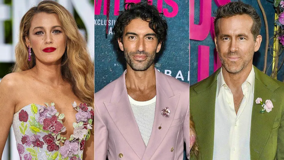 US actress Blake Lively (l.), US actor and director Justin Baldoni (center) and Lively's husband and actor Ryan Reynolds. (archive pictures)