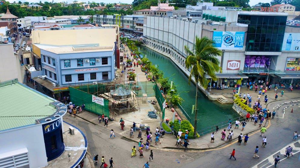 The capital of the Fiji Islands, Suva.