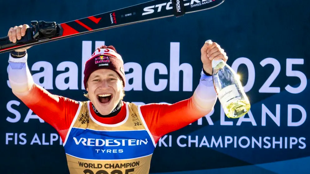 Alone in the field: Super-G World Champion Marco Odermatt